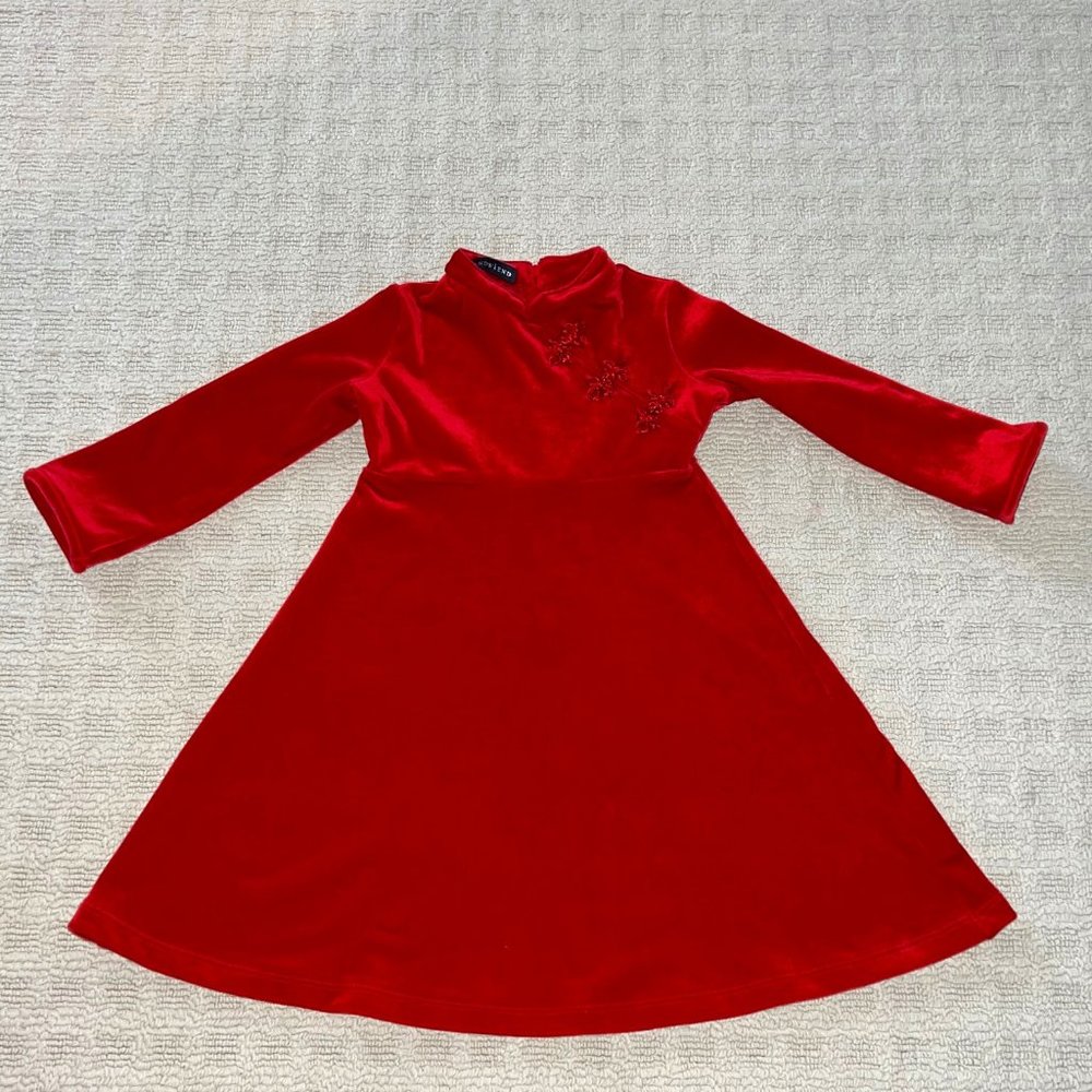 Lands End Girls Long Sleeve Dress - Size 4T